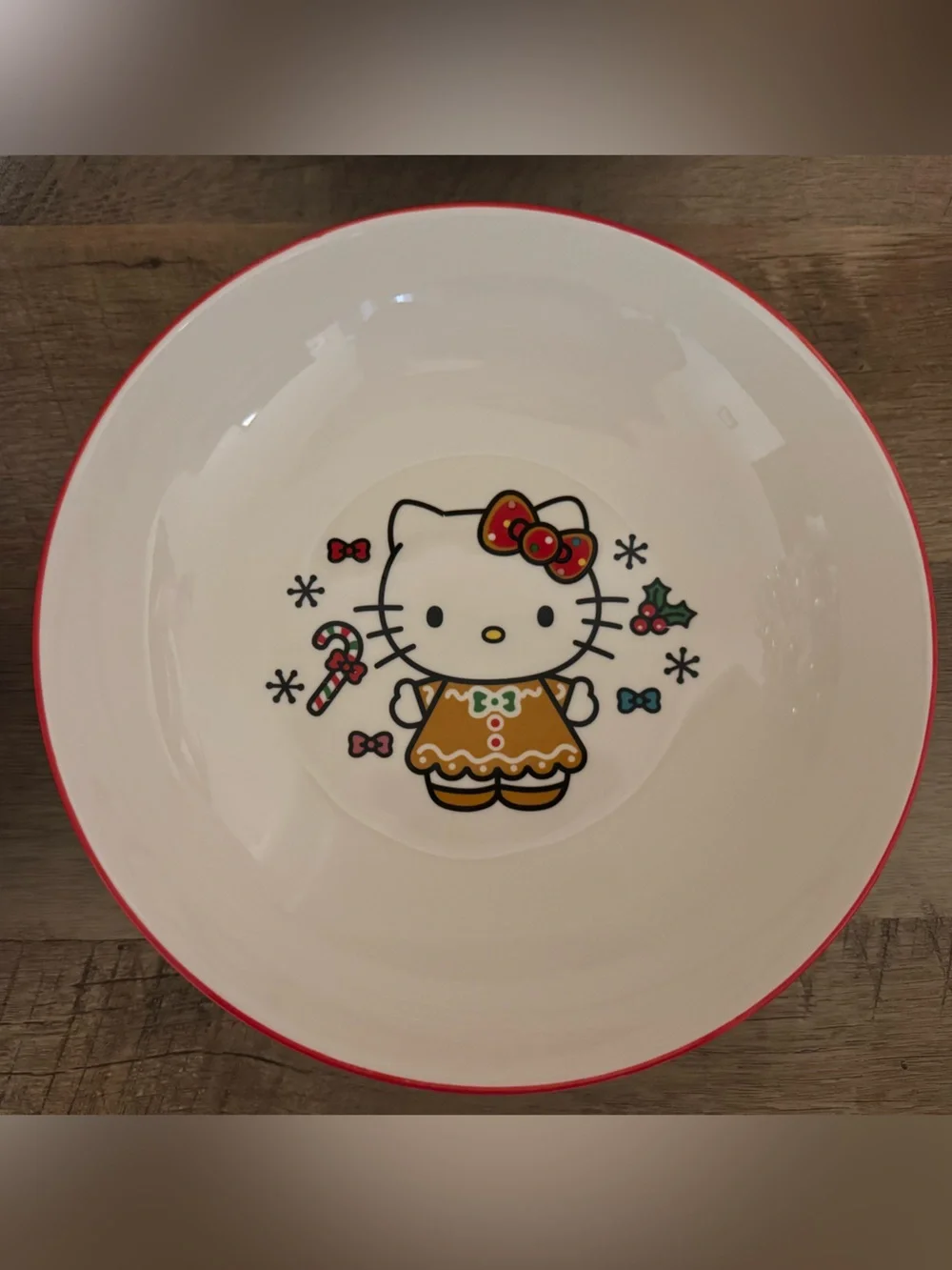 Sanrio Hello Kitty Christmas Gingerbread Ceramic Pasta Bowl (Set of 4)